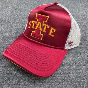 47 Brand Iowa State Cyclones Red Satin Mesh Trucker‎ Hat OSFM Razor Red